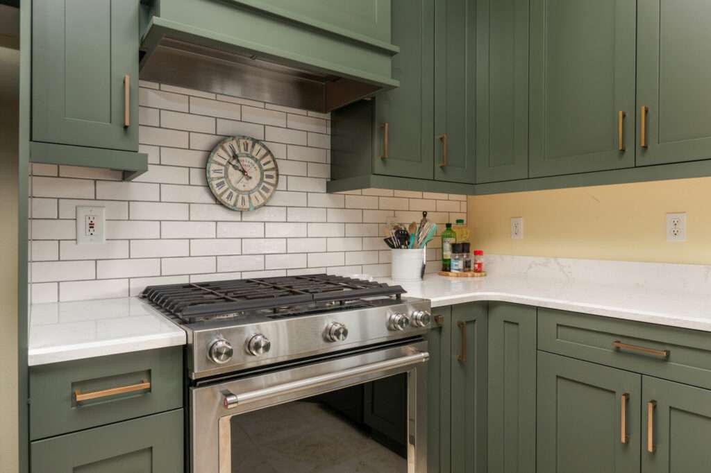 Kitchen cabinets with a flat finish