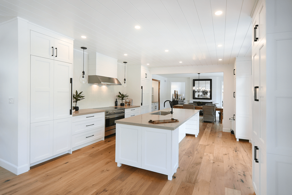 renovated kitchen with kitchen triangle