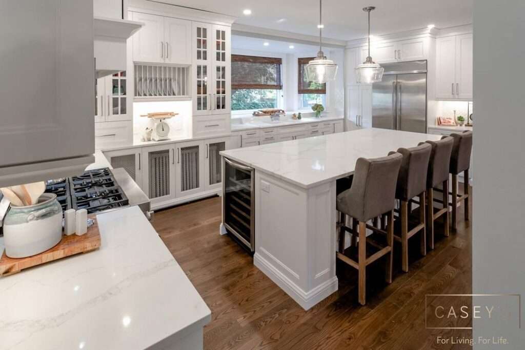 white kitchen island decor panel