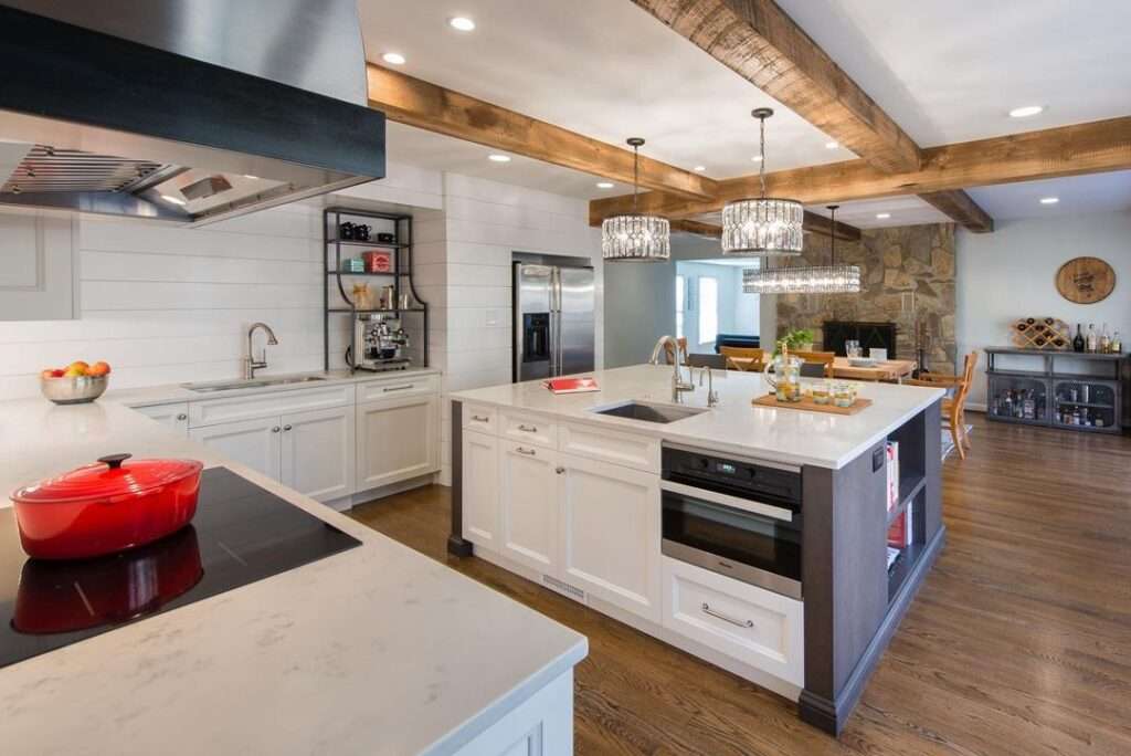 eclectic white kitchen