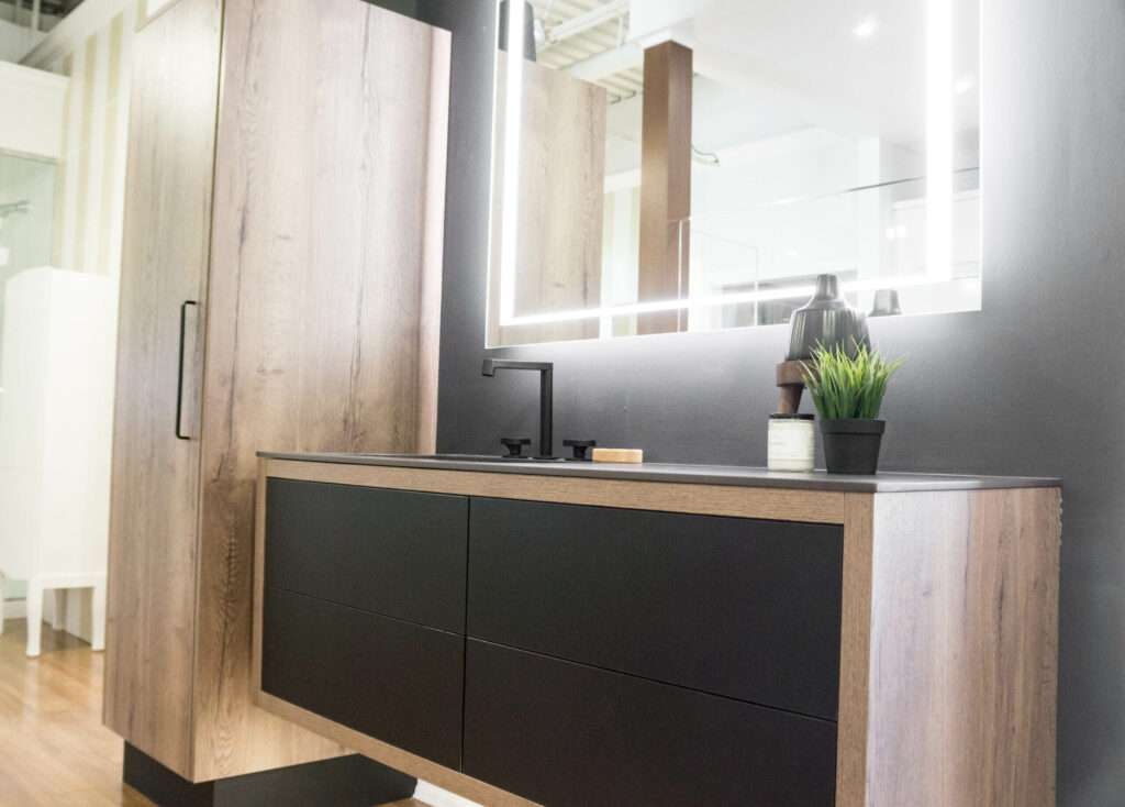 modern floating vanity