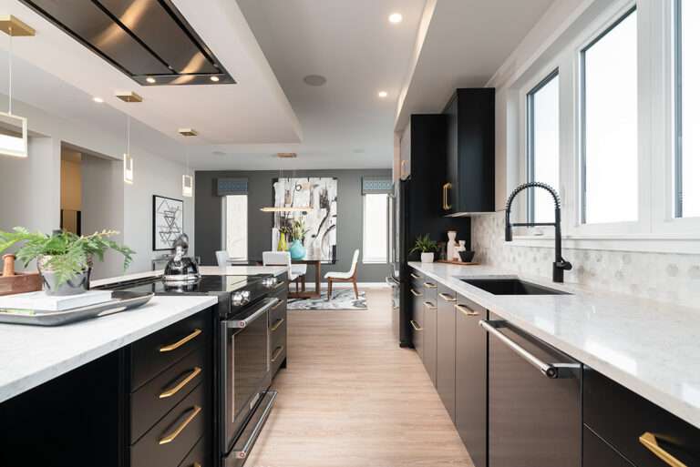 black kitchen cabinets